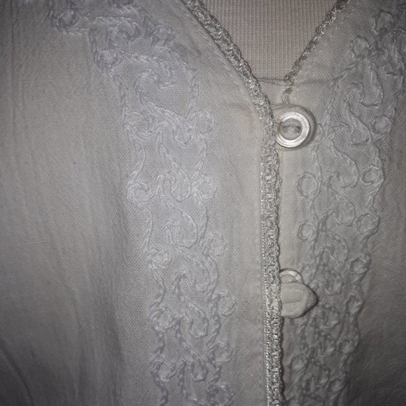 NWOT XL Cotton Short Sleeve Blouse - Picture 1 of 5